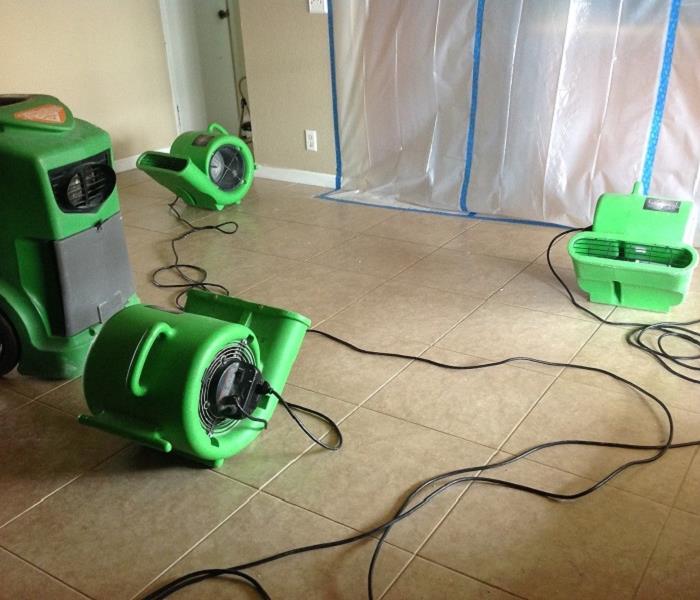 green Equipment in room 