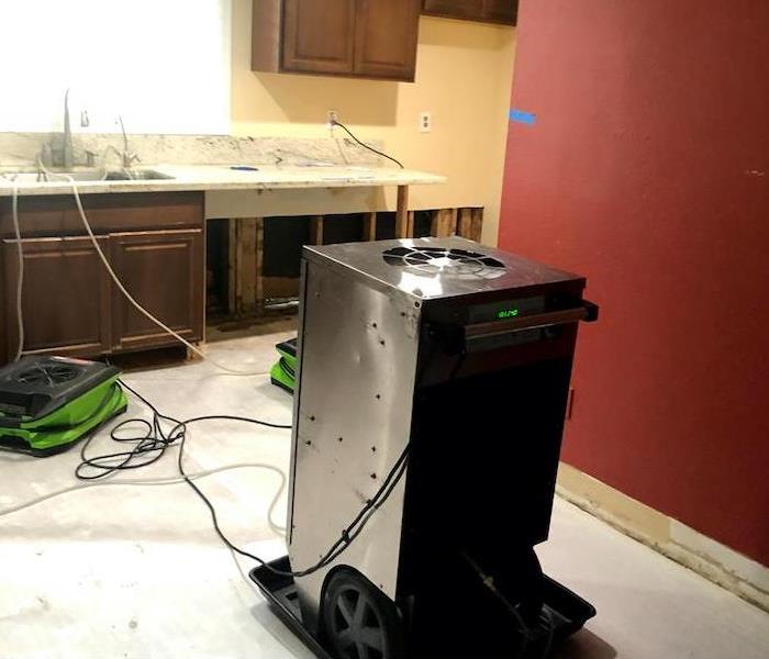 kitchen with subfloor removed 