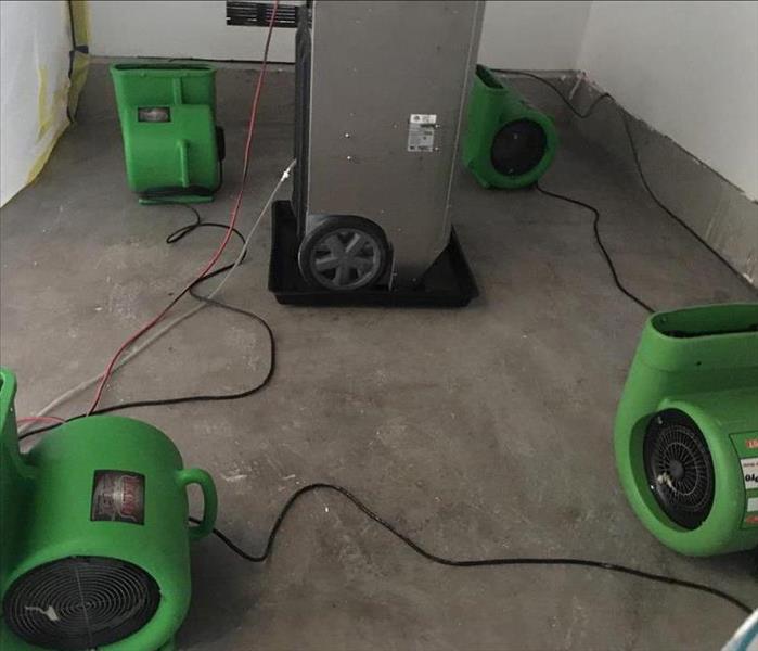 garage with drying equipment 