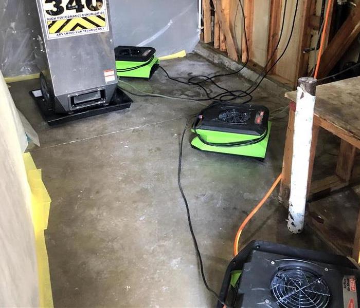 garage with drying equipment 