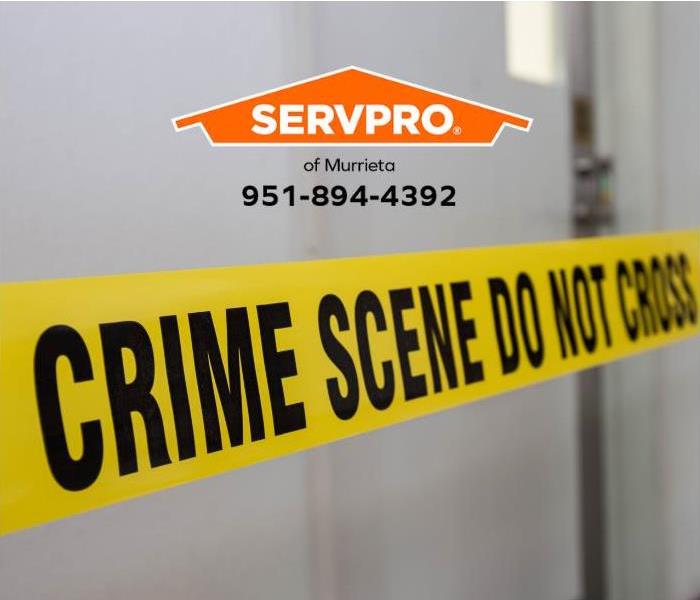 Crime scene tape announces an active crime scene investigation.