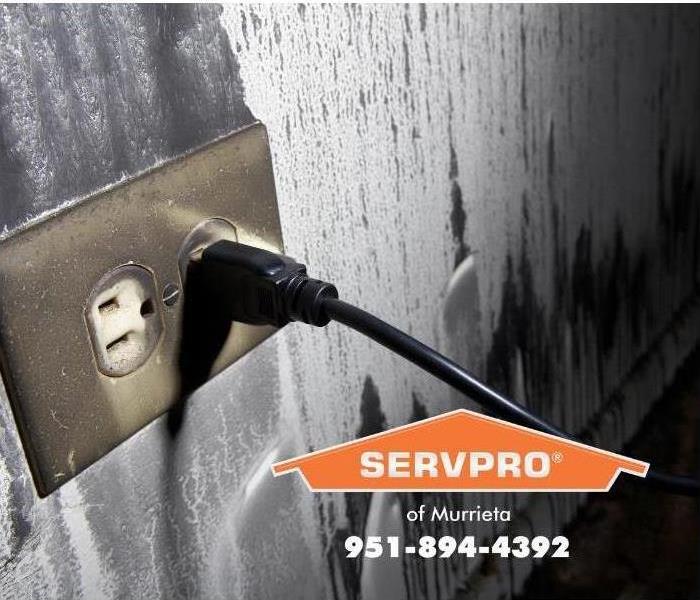 outlet with fire damage