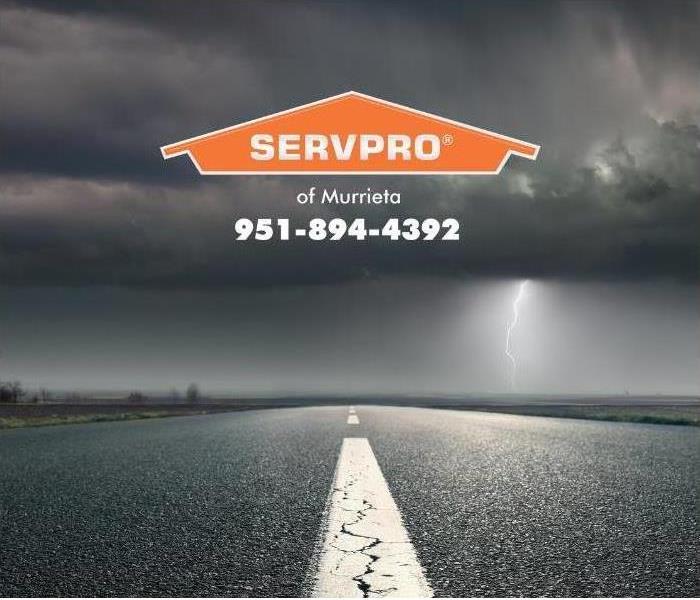 storm over road
