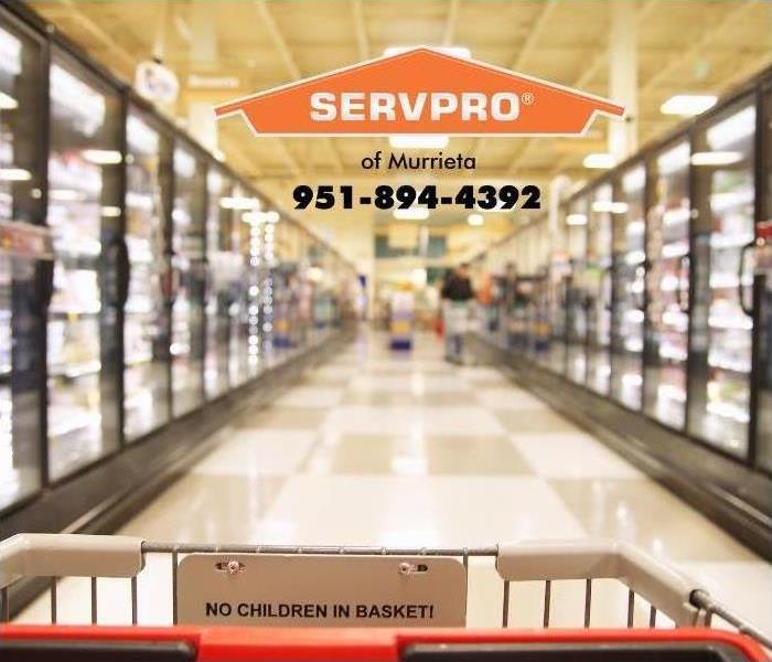 grocery cart in grocery store 